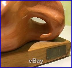 Vintage 60s Abstract Ceramic Sculpture Retro Art Pottery Mid Century Modern