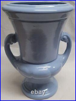 Vintage Abingdon 101 Classic Blue Double Handle Trophy-Style Vase