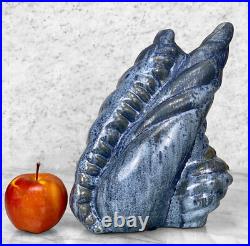 Vintage Abstract Blue Art Pottery Sculpted Vase Vintage Abstract Blue Art Pottery Sculpted Vase