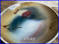 Vintage Alan Vigland Art Abstract Modernist Signed Handmade Pottery Bowl 9 RARE
