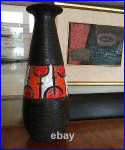 Vintage Aldo Londi Cambogia Bitossi Pottery Vase MID Century Modern Italian