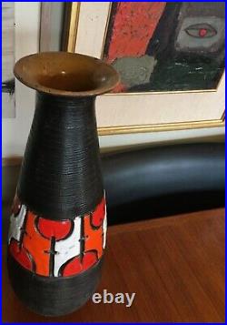 Vintage Aldo Londi Cambogia Bitossi Pottery Vase MID Century Modern Italian