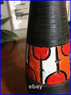 Vintage Aldo Londi Cambogia Bitossi Pottery Vase MID Century Modern Italian
