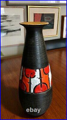 Vintage Aldo Londi Cambogia Bitossi Pottery Vase MID Century Modern Italian