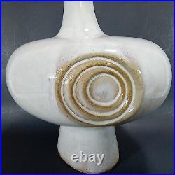 Vintage Alice Colonieu Abstract Art Modernist Ceramic Pottery Vase 1950s READ