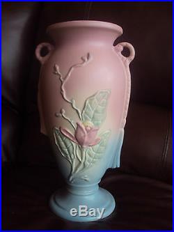 Vintage Antique Large Hull Art Pottery Magnolia Pottery Vase 13 Tall L@@k