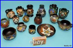 Vintage Arts-crafts Gouda Z-holland Dutch Folk Art Art Deco Collection 16 Vases