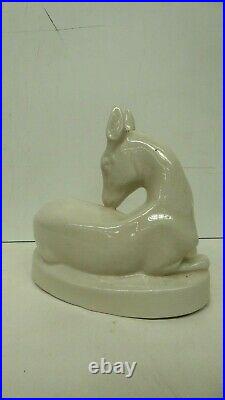 Vintage Australian Pottery Studio Ceramic Art Deco Deer Fawn Statue