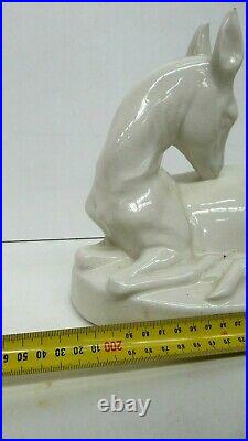 Vintage Australian Pottery Studio Ceramic Art Deco Deer Fawn Statue