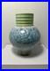 Vintage Blue & Green Crystalline Glaze Studio Pottery Ceramic Vase Artist Signed