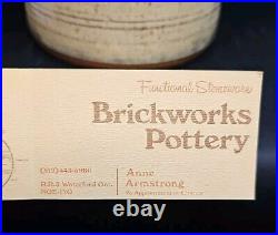 Vintage Brickworks Art Pottery Lidded Ceramic Container Anne Armstrong Canada