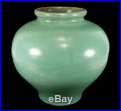 Vintage Catalina Island Art Pottery Olla Vase Decanso Green Early California