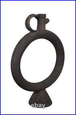 Vintage Ceramic Art Pottery Hittite Bottle Ring Wine Decanter Jug Sculpture 19