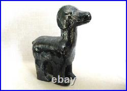 Vintage Ceramic Dog Sculpture Studio Pottery Hand Formed and Glazed Animal Lover