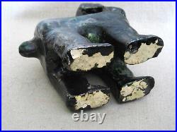 Vintage Ceramic Dog Sculpture Studio Pottery Hand Formed and Glazed Animal Lover