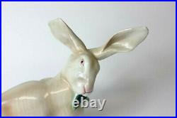 Vintage Ceramic Lenci Large Rabbit Sculpture, 1940's, Italy