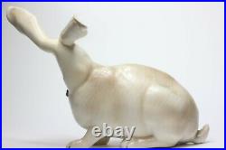 Vintage Ceramic Lenci Large Rabbit Sculpture, 1940's, Italy