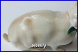 Vintage Ceramic Lenci Large Rabbit Sculpture, 1940's, Italy