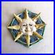 Vintage Ceramic Sun Wall Plaque Signed Clay Pottery 3D Arms