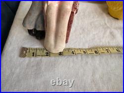 Vintage Ceramic Wedding couple, slim & tall Figurine 13 tall Art pottery unique