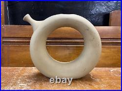 Vintage Circular Wine Decanter Mid Century Modern Retro Art Pottery Ceramic