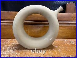 Vintage Circular Wine Decanter Mid Century Modern Retro Art Pottery Ceramic