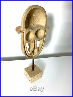 Vintage David Gil Pottery Ceramic Head Face Bust Sculpture Mid Century Modern