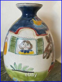 Vintage DeSimone Italian Art Pottery Large vase Picasso Mid Century Italian Art