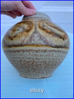 Vintage Early Tom Turner Studio Art Pottery Porcelain Vase Pot 1978 Flaw 1970s