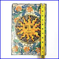 Vintage FRATANTONI for VIETRI Sun Burst Studio Art Ceramic Wall Plaque Tile Lg