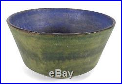 Vintage Fantoni Raymor Italian Art Pottery Bowl Textured Blue Green Glazes Italy