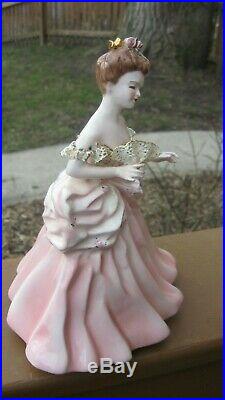 Vintage Florence Ceramics California Art Pottery Martha In Pink Figurine