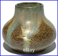 Vintage French Signed Studio Art Pottery Miniature Glazed Vase / Pot