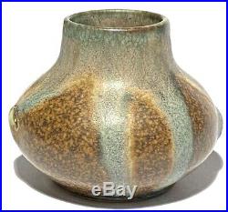 Vintage French Signed Studio Art Pottery Miniature Glazed Vase / Pot