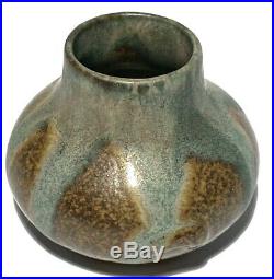 Vintage French Signed Studio Art Pottery Miniature Glazed Vase / Pot