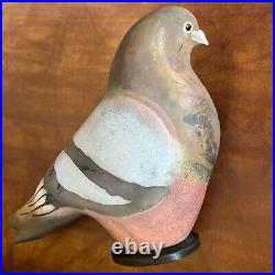 Vintage Glo Coalson 1986 Raku Art Pottery Pigeon Sculpture Signed 54 of 150