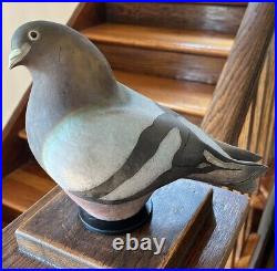 Vintage Glo Coalson 1986 Raku Art Pottery Pigeon Sculpture Signed 54 of 150