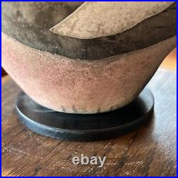 Vintage Glo Coalson 1986 Raku Art Pottery Pigeon Sculpture Signed 54 of 150