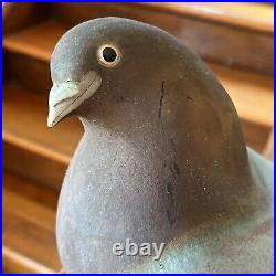 Vintage Glo Coalson 1986 Raku Art Pottery Pigeon Sculpture Signed 54 of 150