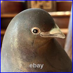 Vintage Glo Coalson 1986 Raku Art Pottery Pigeon Sculpture Signed 54 of 150