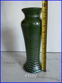 Vintage Green Vase Signed 1994