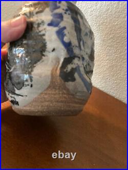 Vintage Handmade Art Pottery Ceramic Vase Artist Signed Susan Harnly Peterson