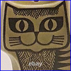 Vintage Hornsea John Clappison Salt Pot Cruet Porcelain Cat Figure Green (B8)