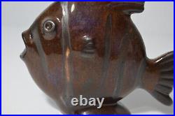 Vintage Howard Pierce Multi-Color Angelfish Set Porcelain Ceramic Art Pottery CA