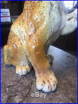 Vintage Italian Ceramic LION CUB large Pottery Italy MCM Art Sculpture