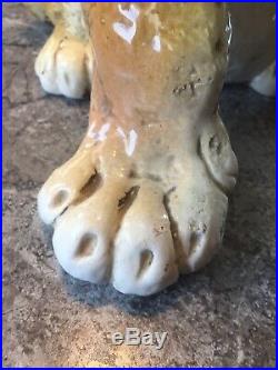 Vintage Italian Ceramic LION CUB large Pottery Italy MCM Art Sculpture