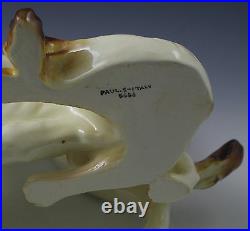 Vintage Italy Ceramic XL Borzoi Wolfhound Dogs Sculpture