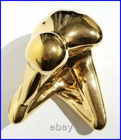 Vintage Jaru 1981 Thinker/Sitting Man 18K Finish Ceramic Sculpture