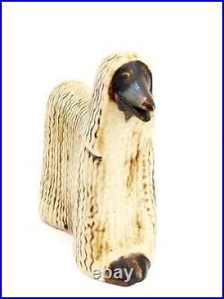 Vintage LISA LARSON GUSTAVSBERG Ceramic Figurine Afghan Dog Hound Sweden