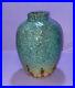 Vintage MCM Asian Art Pottery Teal Vase